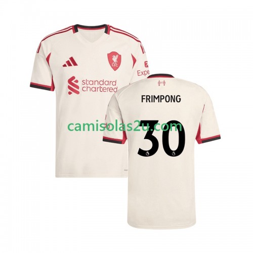 Camisolas de futebol Liverpool Jeremie Frimpong 30 Equipamento Alternativa 2025/26 Manga Curta Camisolas de futebol Liverpool Jeremie Frimpong 30 Equipamento Alternativa 2025/26 Manga Curta